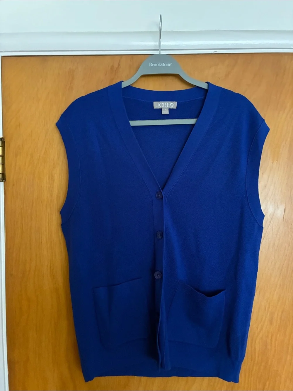J.Crew marino wool relaxed blue Button-up Vest